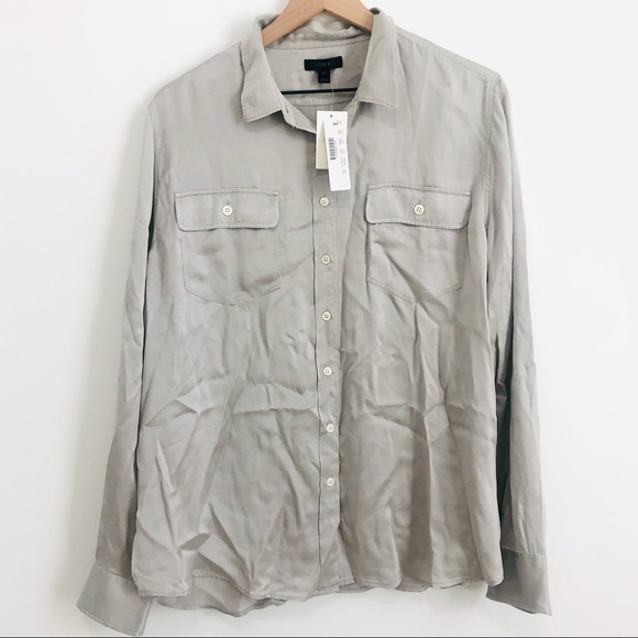 NWT | J. Crew | Silk Button Down Top - Picture 2 of 4